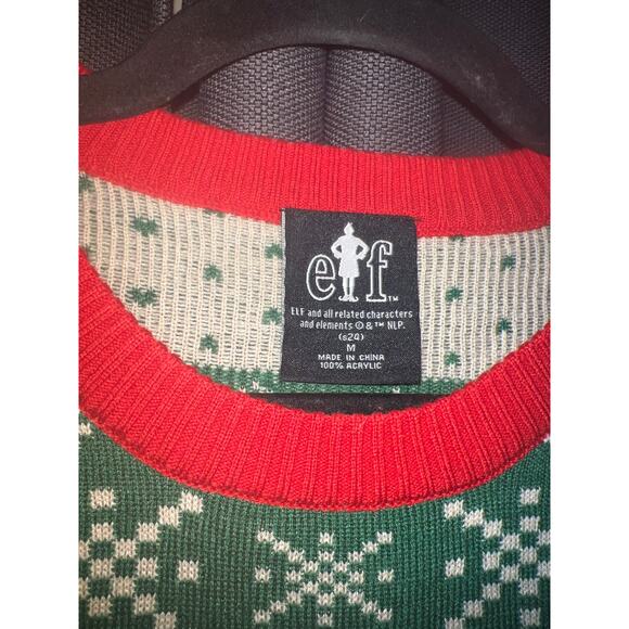 Ugly Christmas Sweater Xmas Size Medium Elf - Picture 2 of 3